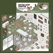 Stickers kawaii de paisaje 3D