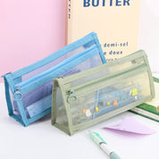 Estuche de malla con doble cierre