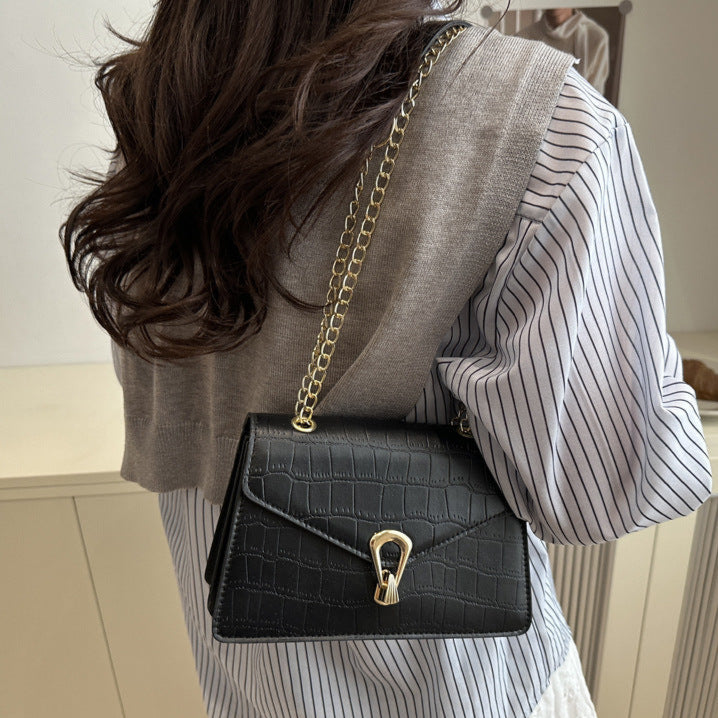 Mini bolso con detalles dorados