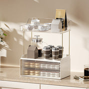 Organizador multifuncional dos niveles con cajón