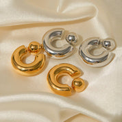 Argollas doradas de estilo chunky - Dressygt