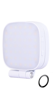 Luz selfie LED con espejo y rotación 360°