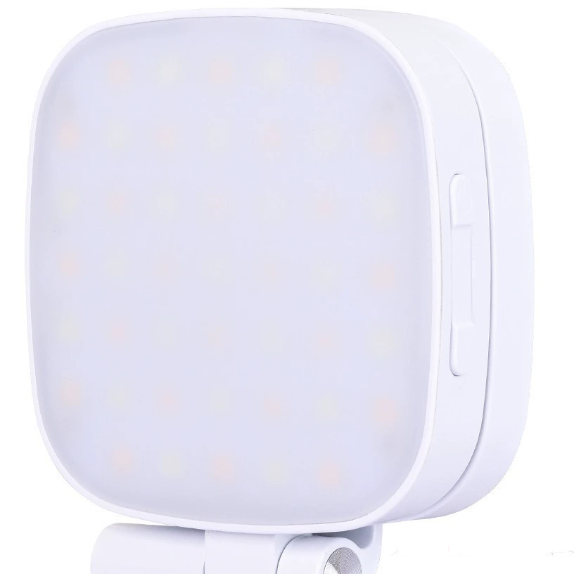 Luz selfie LED con espejo y rotación 360°