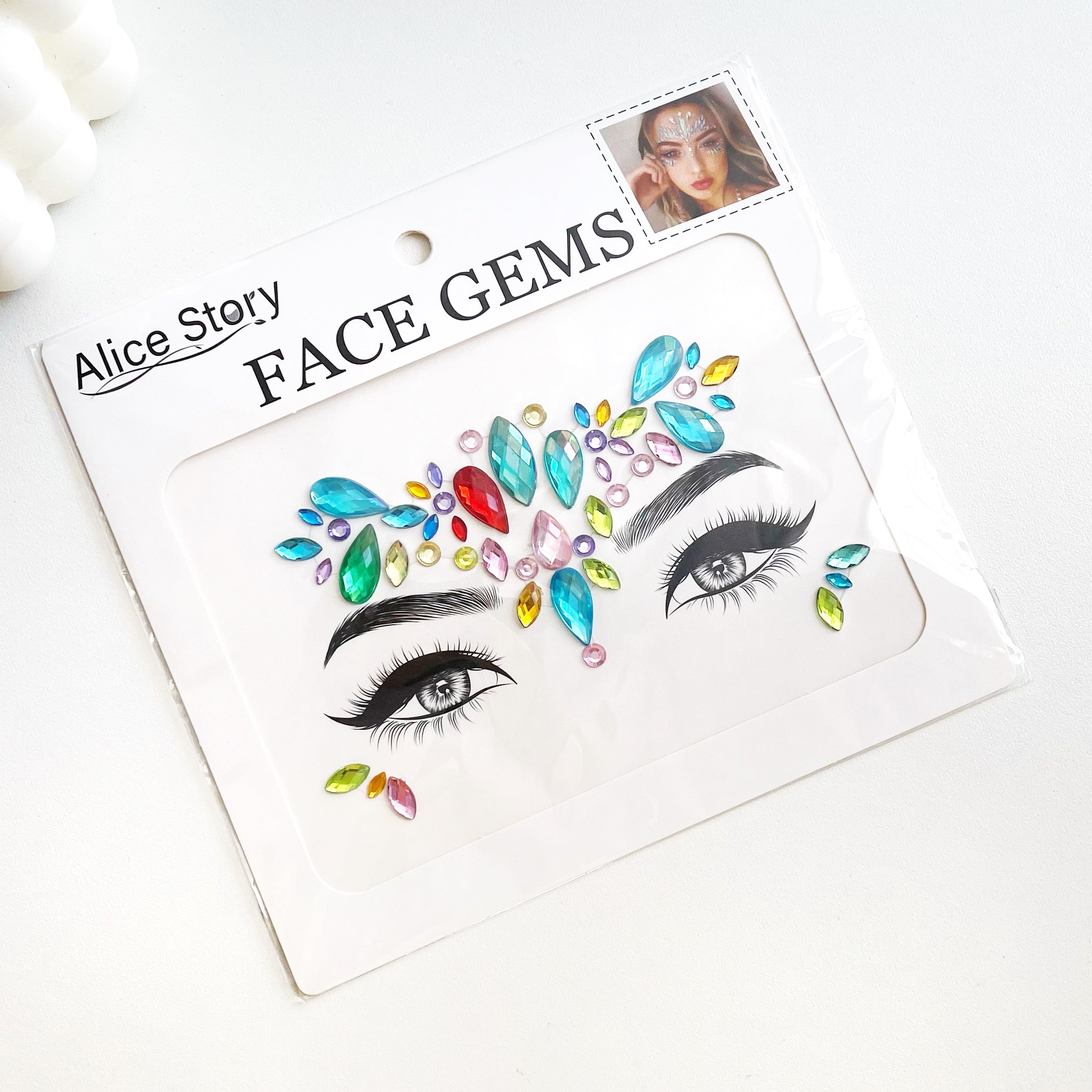 Sticker de gemas para rostro