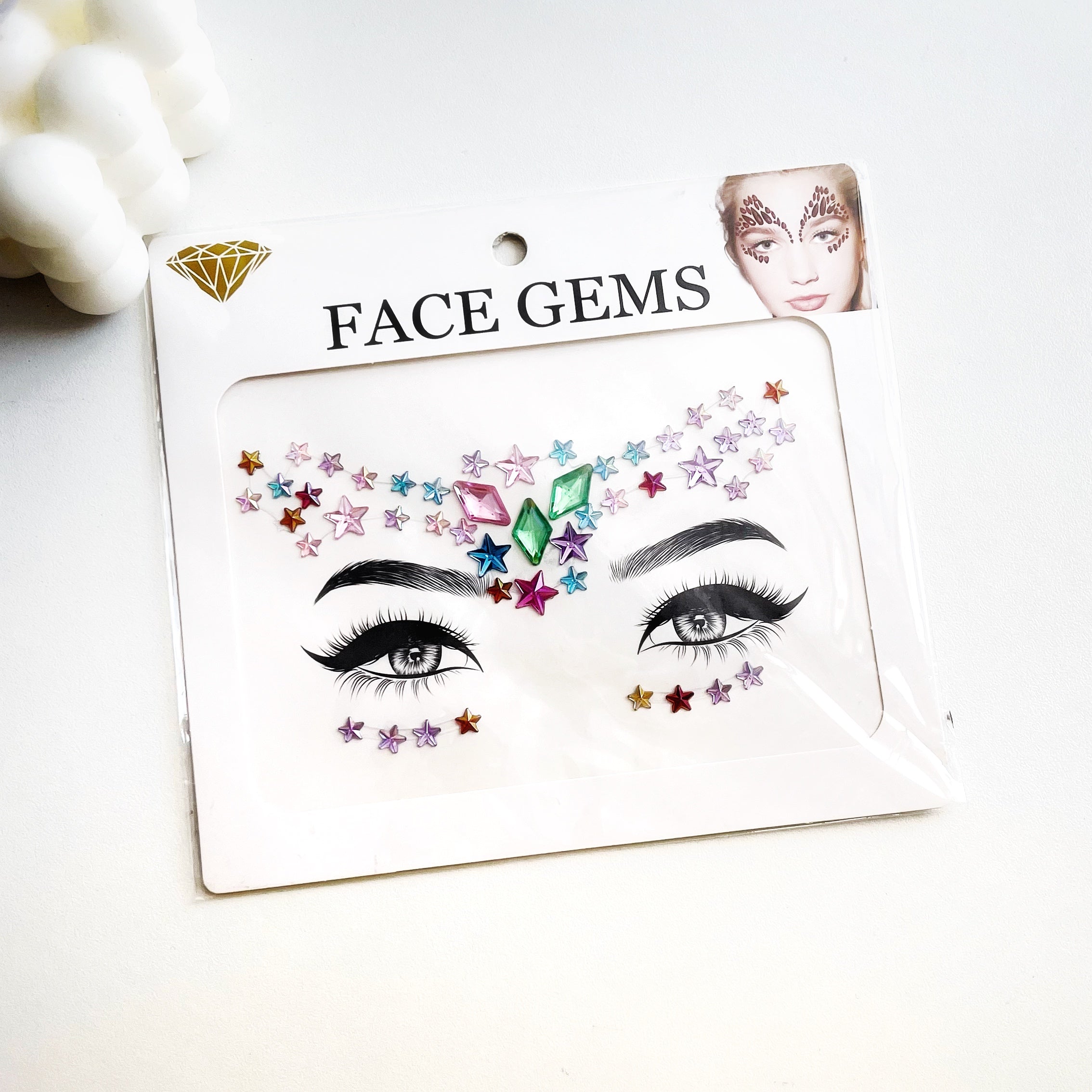Sticker de gemas para rostro