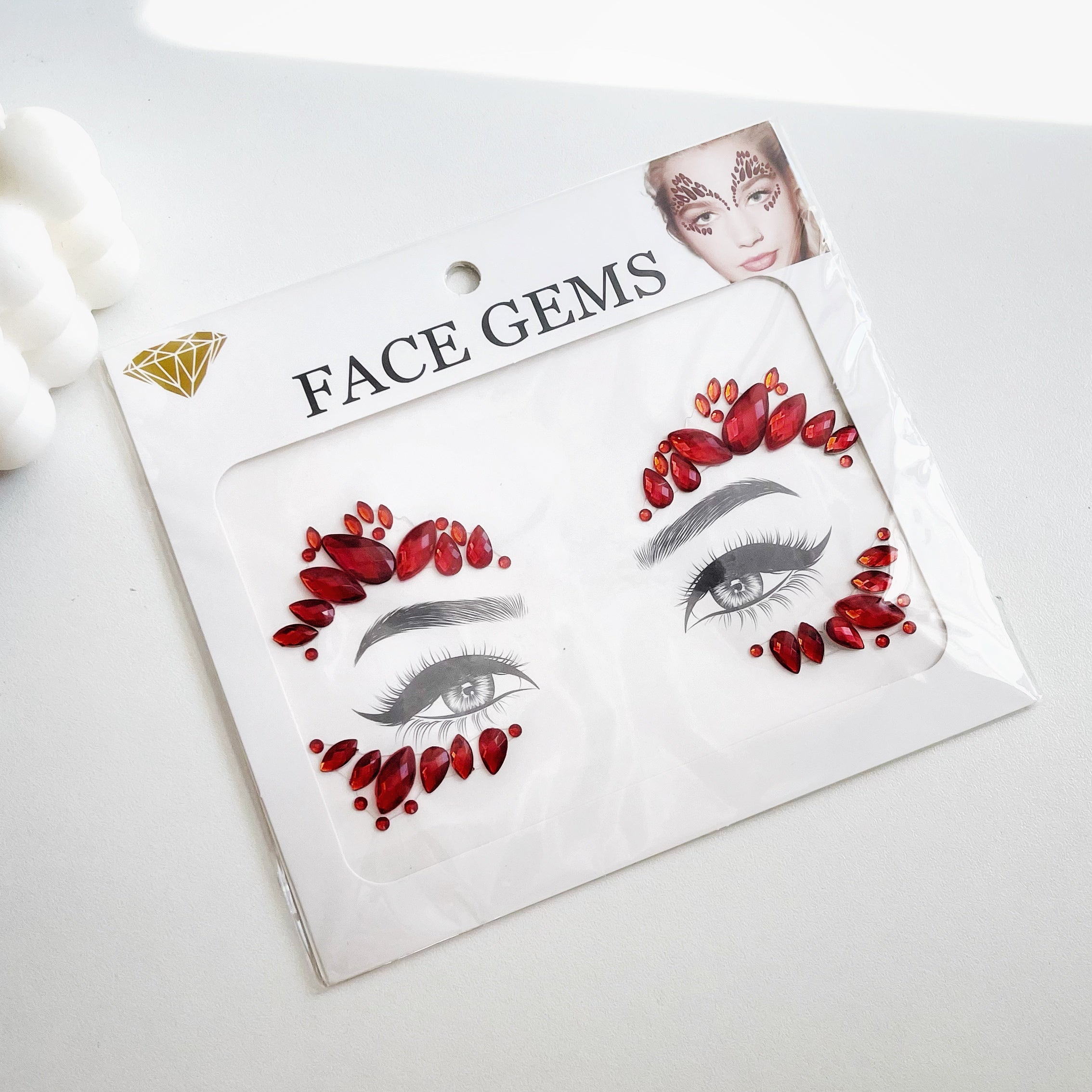 Sticker de gemas para rostro