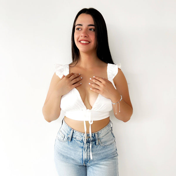 Top sexy satinado