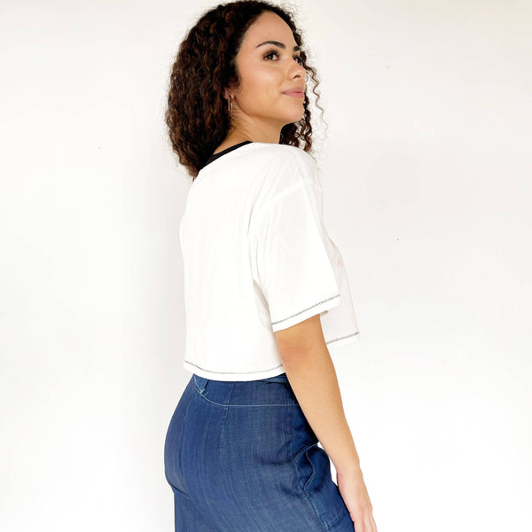 Crop top corto oversize
