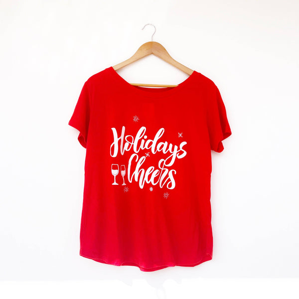 T-shirt  "holidays cheers"