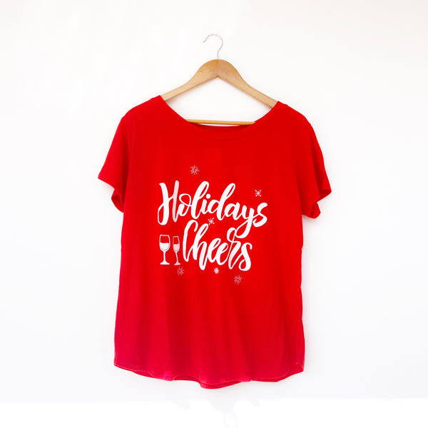 T-shirt  "holidays cheers"