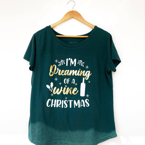 T-shirt  "wine christma"