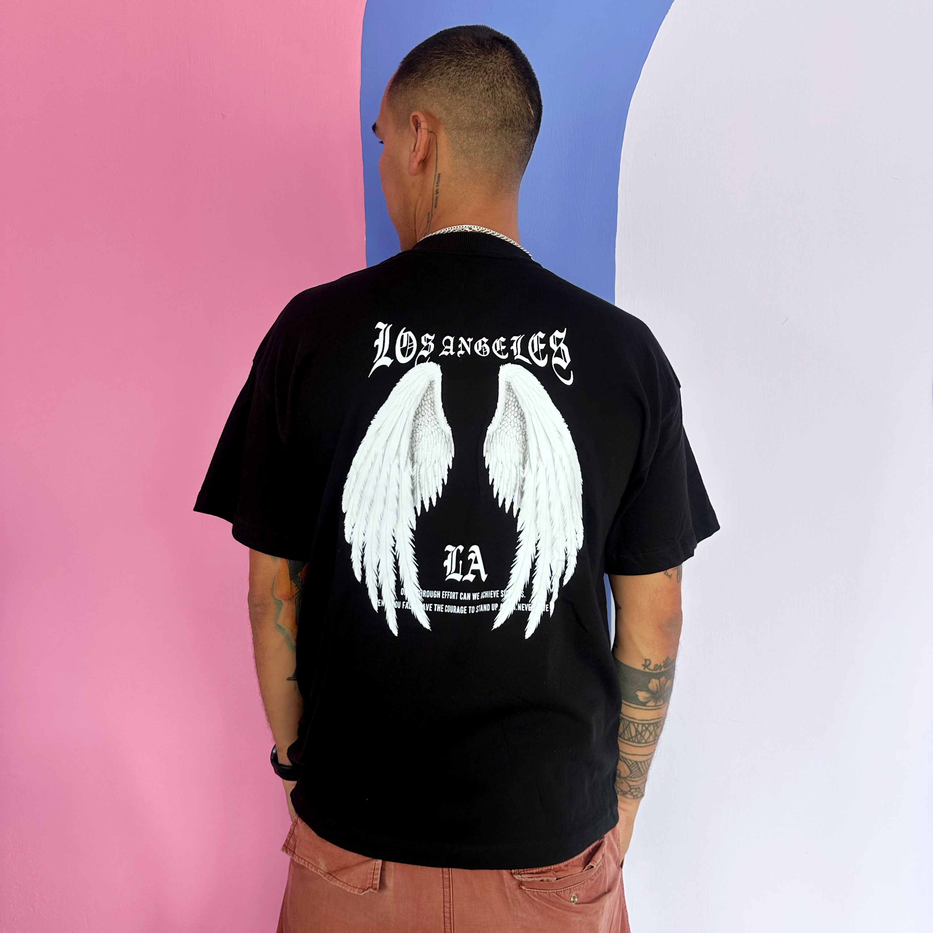 Camisa negra gráfica Oversize