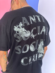 Camisa negra gráfica Oversize