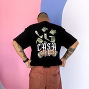 Camisa negra gráfica Oversize
