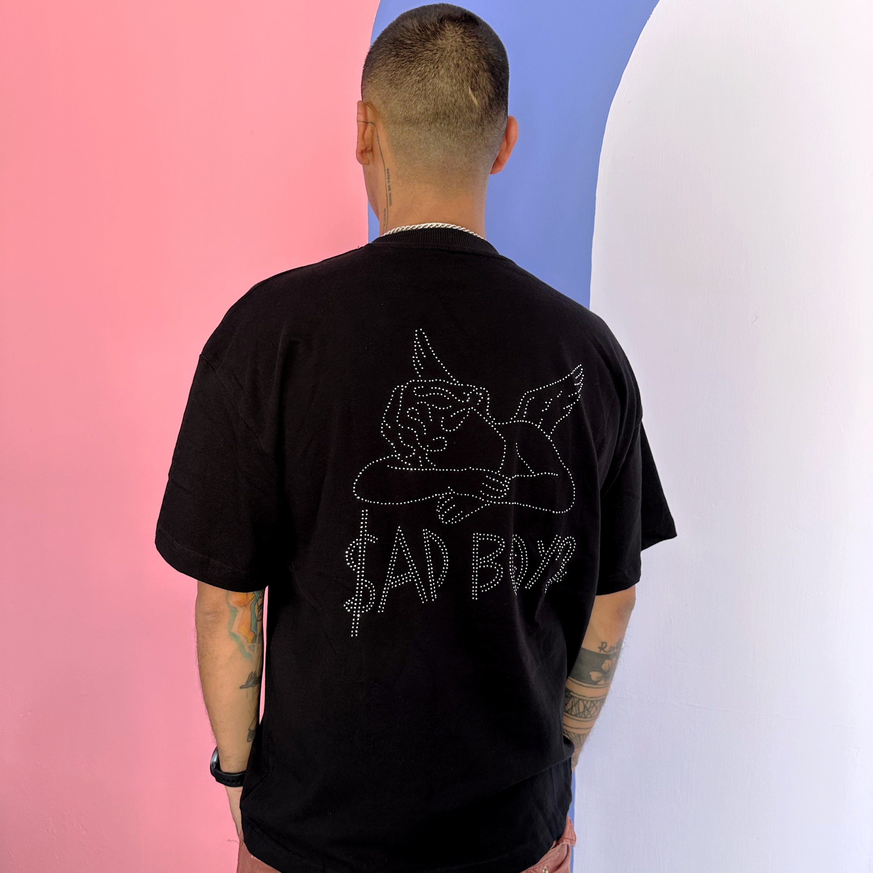 Camisa negra gráfica Oversize