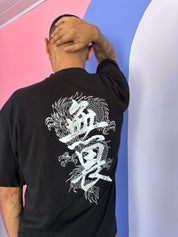 Camisa negra gráfica Oversize