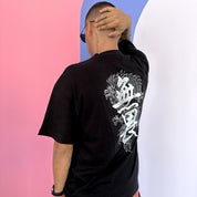 Camisa negra gráfica Oversize