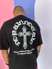 Camisa negra gráfica Oversize