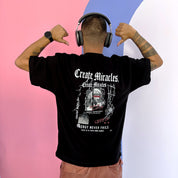 Camisa negra gráfica Oversize