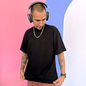 Camisa negra gráfica Oversize