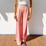 Pantalón flare de tela