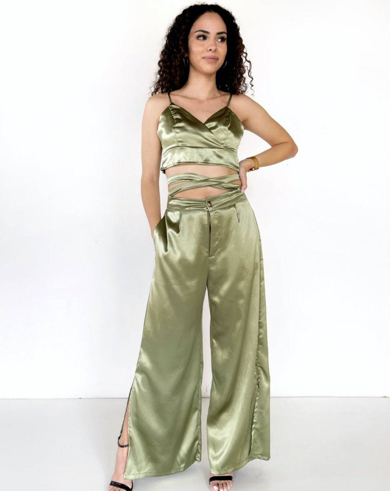 Conjunto de  pantalón palazzo y top