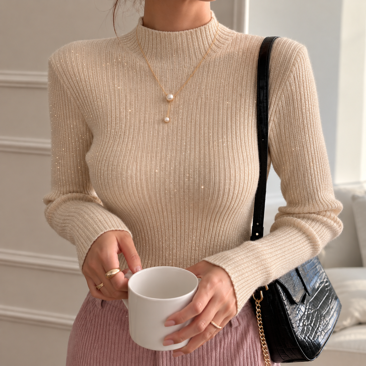 Pullover térmico de cuello alto