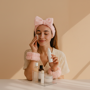 Set de banda y muñequeras para skincare
