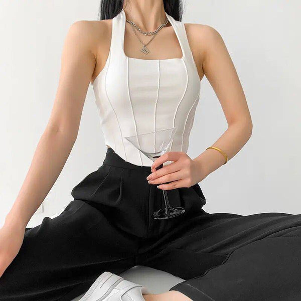 Crop top halter