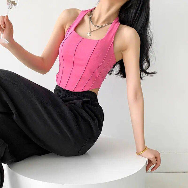 Crop top halter