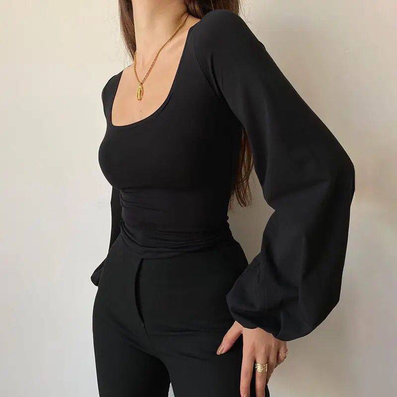 Blusa de manga campana