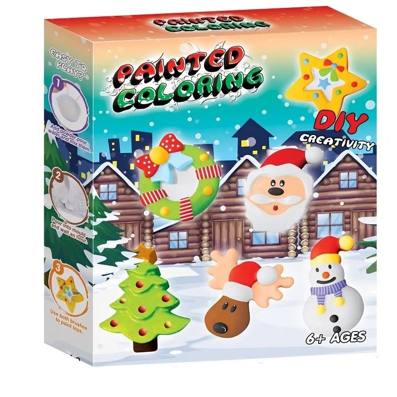 DIY de figuras navideñas en yeso