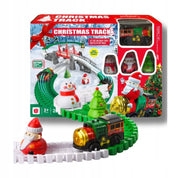 Tren navideño con pista eléctrica