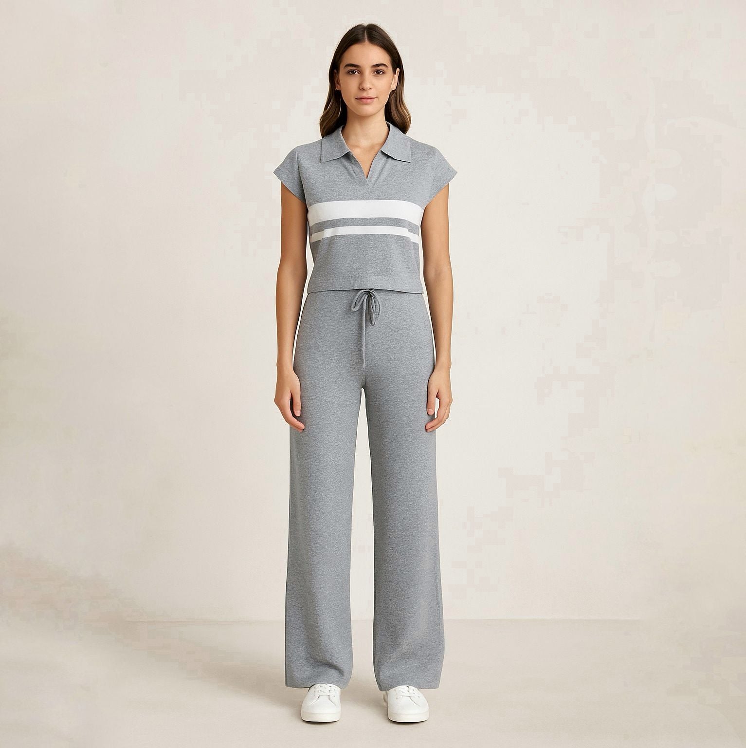 Conjunto casual knit para mujer