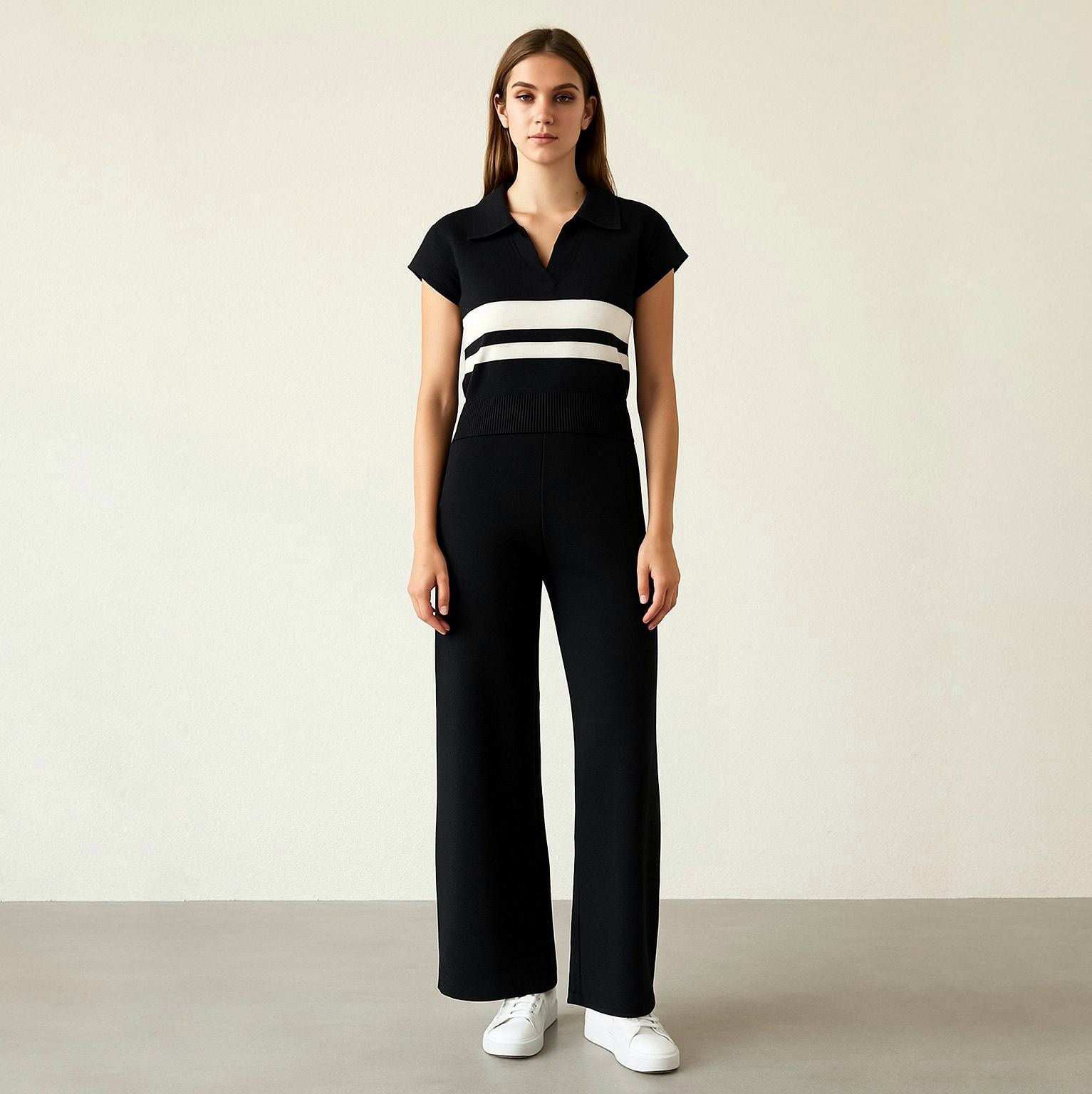 Conjunto casual knit para mujer