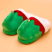 Pantuflas navideñas de elfo con cascabel