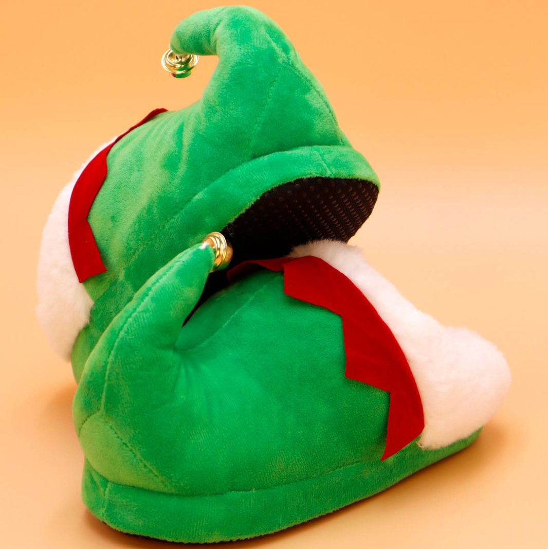 Pantuflas navideñas de elfo con cascabel