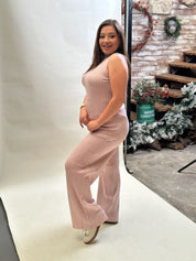 Conjunto de dos piezas sin mangas y pantalón palazzo