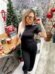 Conjunto de dos piezas manga corta y palazzo