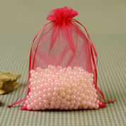 Paquete de bolsas de tela color rojo