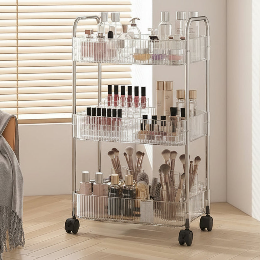 Carrito organizador transparente de 3 niveles - Dressygt