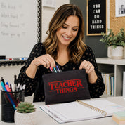 Cosmetiquera Teacher Things con cierre