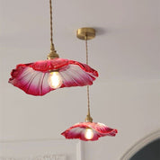 Lámpara grande colgante de flor