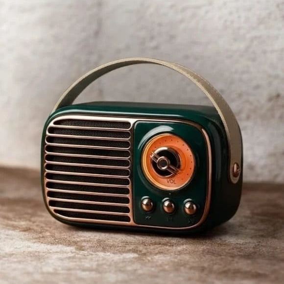 Bocina bluetooth retro portátil
