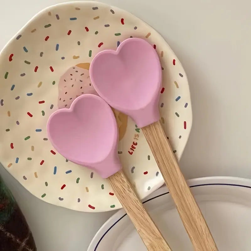 Espatula de silicon en forma de corazon - Dressygt