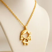 Collar con dije de niño dorado - Dressygt