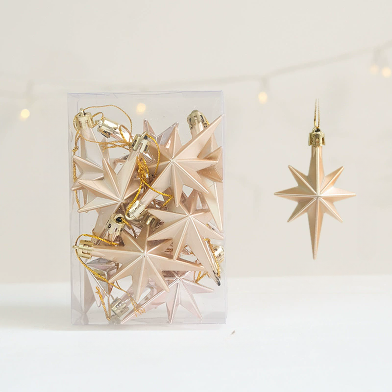 Set de estrellas colgantes navideñas