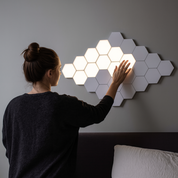 Lampara de 10 hexagonales de pared