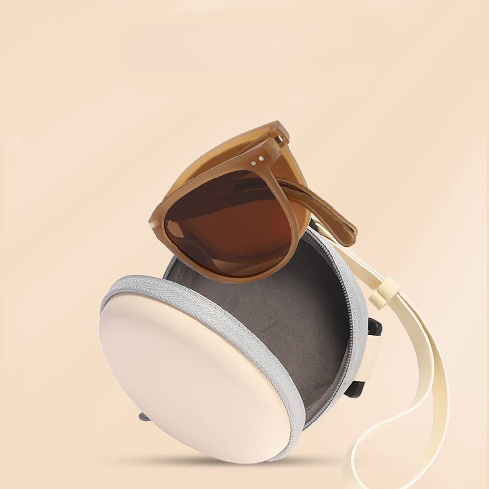 Case circular para lentes plegables