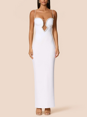 Vestido elegante con escote